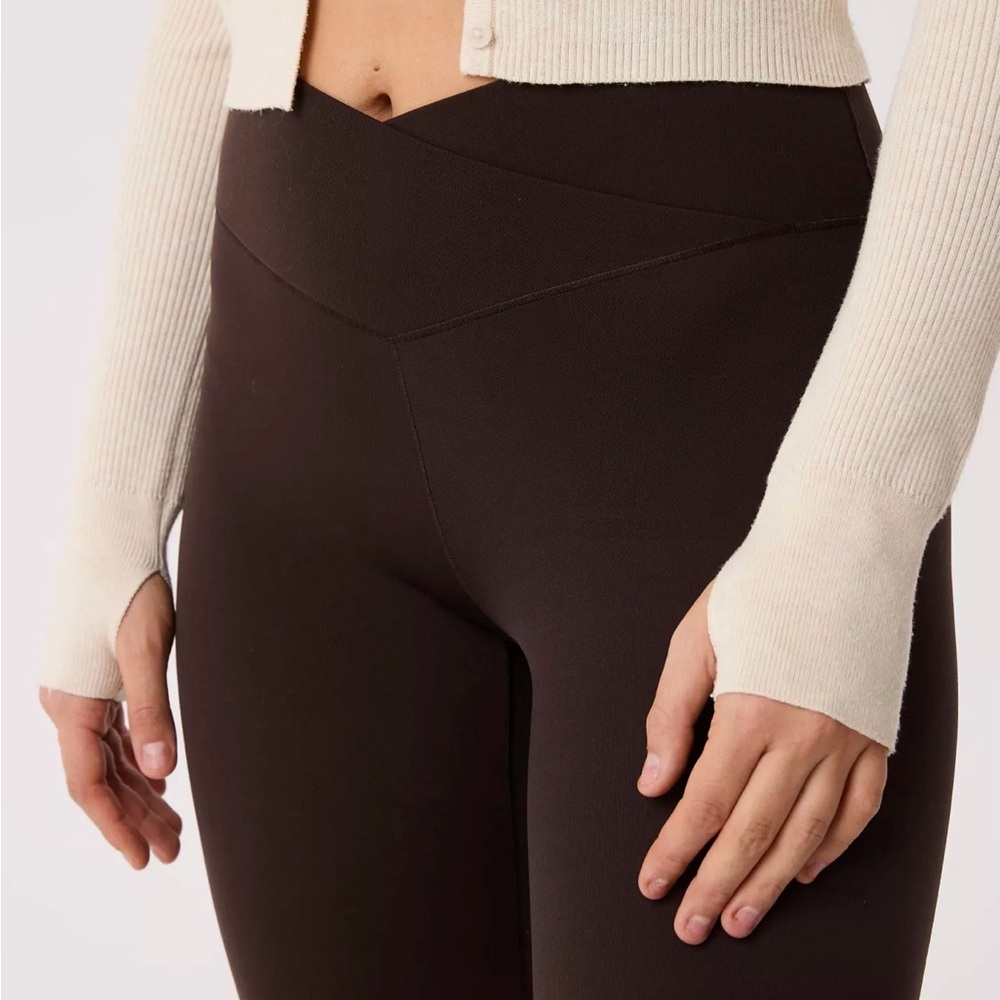 OFFLINE By Aerie Real Me High Waisted Crossover Brown Legging - Medium